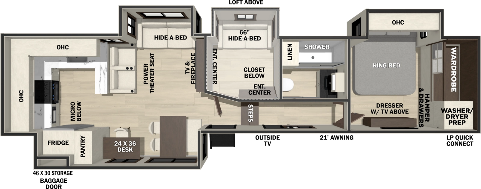 Cedar Creek 39RKB Floorplan